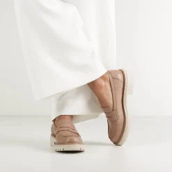 EOS Footwear Loafer Heels>ANITA HEEL LOAFERS LEATHER