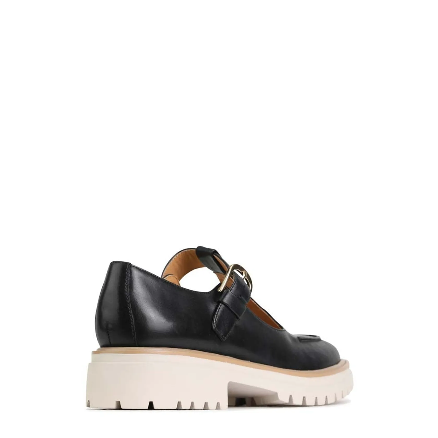 EOS Footwear Loafer Heels>ANJA T-BAR LOAFERS LEATHER Ecru