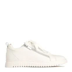 EOS Footwear Flat Sneakers>CLARAH DOUBLE ZIPPER SNEAKER LEATHER