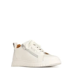 EOS Footwear Flat Sneakers>CLARAH DOUBLE ZIPPER SNEAKER LEATHER