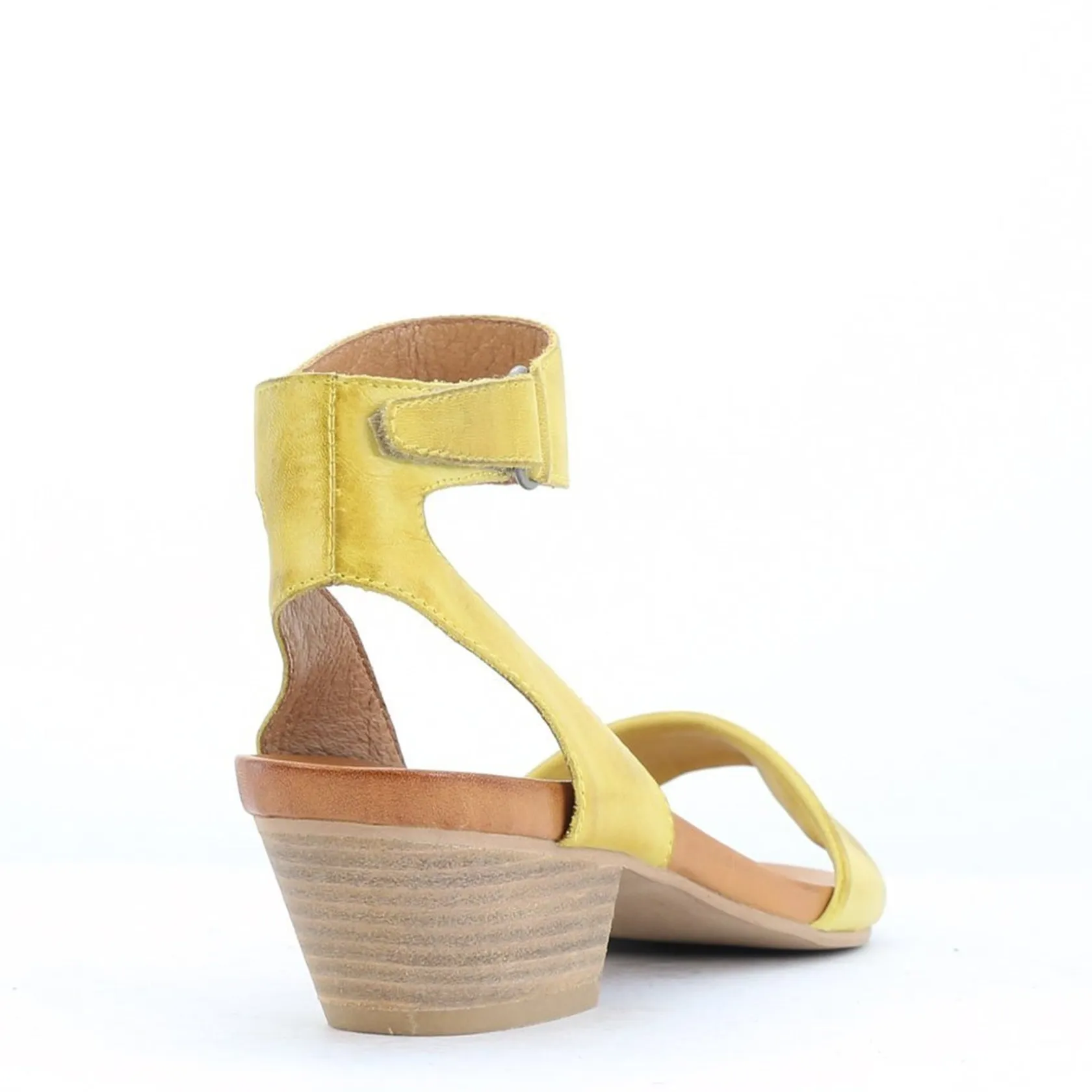 EOS Footwear Heeled Sandals|Sandal Heels>CUBO WOODEN STACK HEEL SANDALS LEATHER