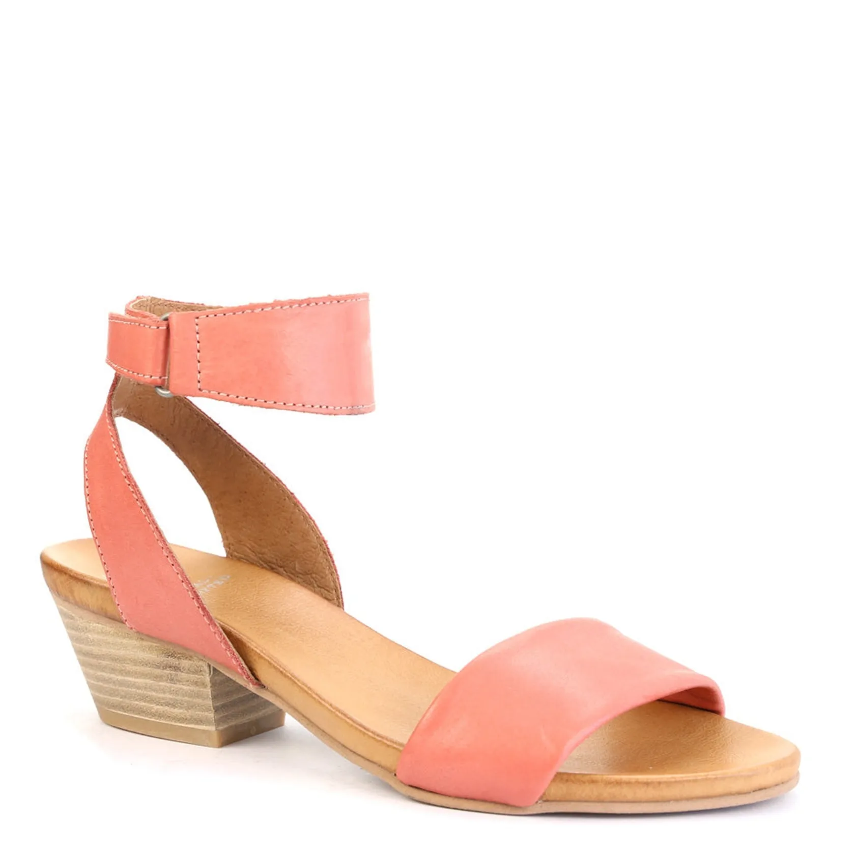 EOS Footwear Heeled Sandals|Sandal Heels>CUBO WOODEN STACK HEEL SANDALS LEATHER