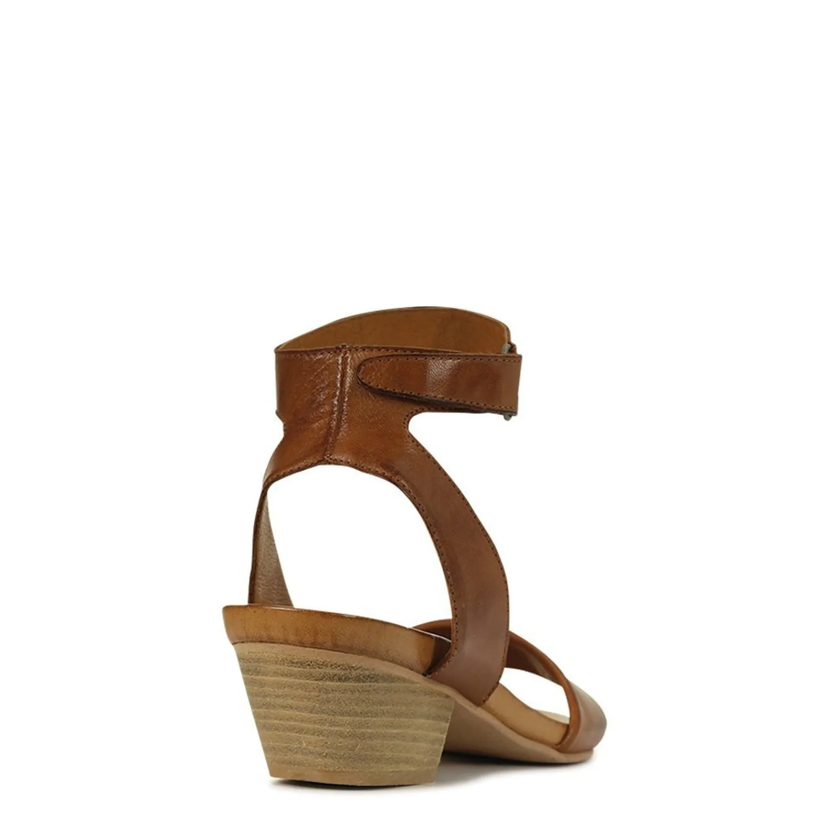 EOS Footwear Heeled Sandals|Sandal Heels>CUBO WOODEN STACK HEEL SANDALS LEATHER