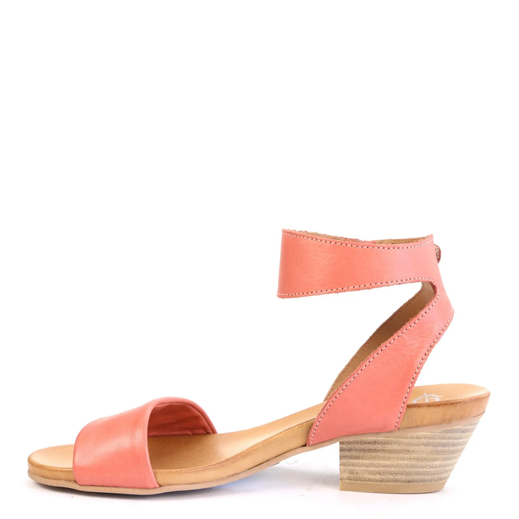 EOS Footwear Heeled Sandals|Sandal Heels>CUBO WOODEN STACK HEEL SANDALS LEATHER
