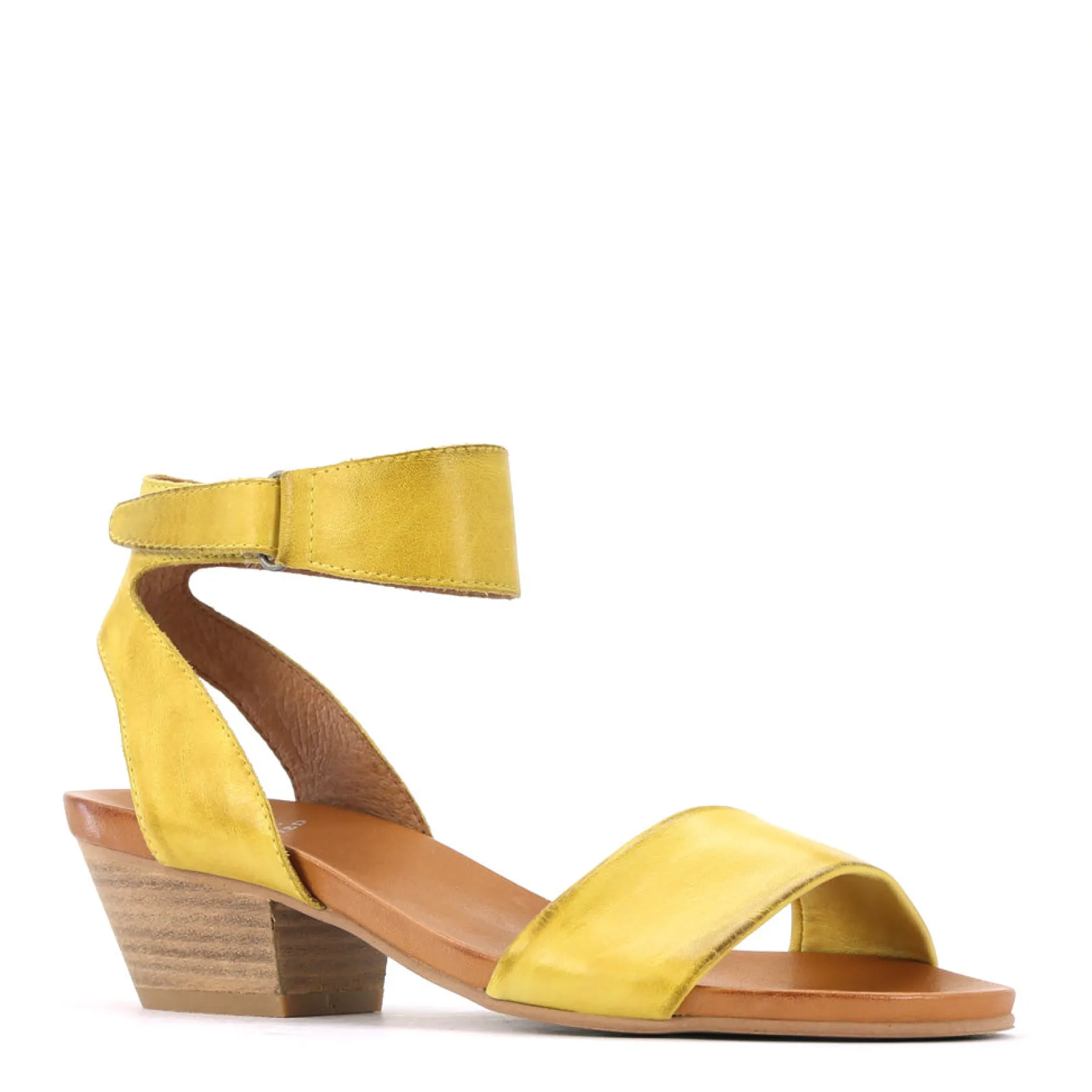 EOS Footwear Heeled Sandals|Sandal Heels>CUBO WOODEN STACK HEEL SANDALS LEATHER
