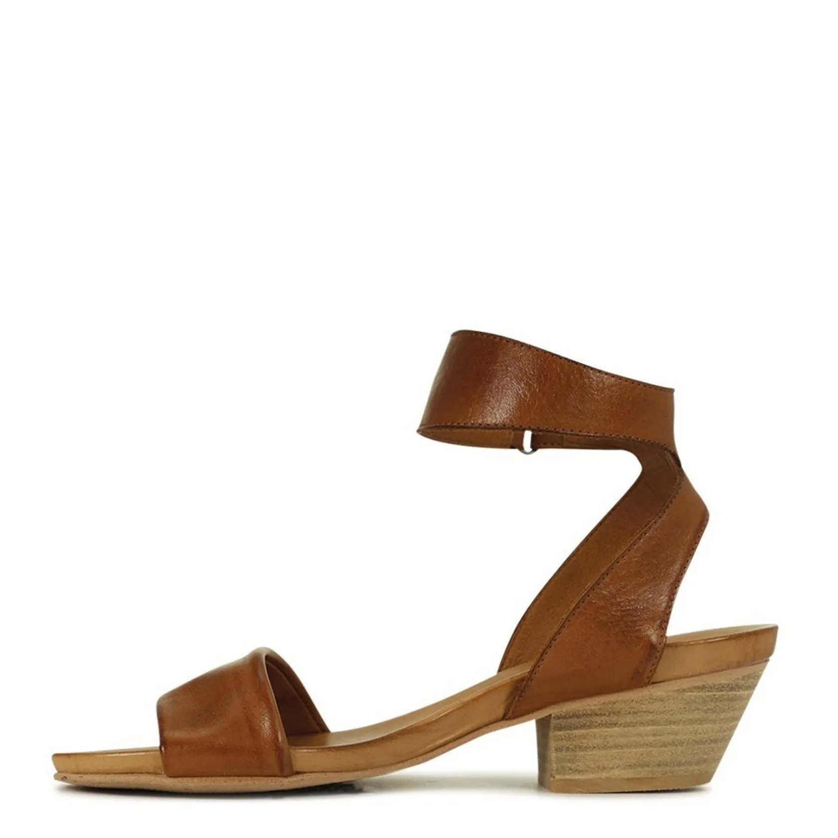 EOS Footwear Heeled Sandals|Sandal Heels>CUBO WOODEN STACK HEEL SANDALS LEATHER