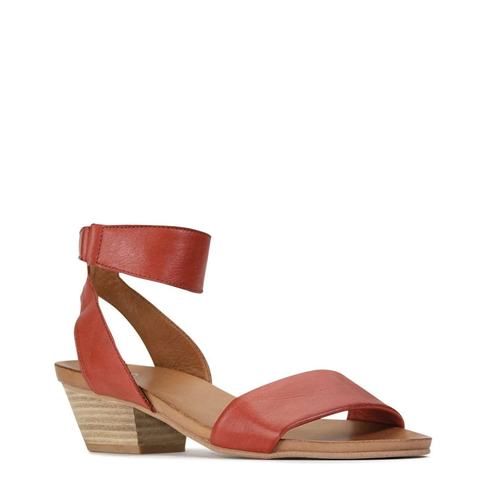 EOS Footwear Heeled Sandals|Sandal Heels>CUBO WOODEN STACK HEEL SANDALS LEATHER