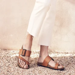 EOS Footwear Ballet Flats & Loafer|Slides>EDGY LEATHER SLIDE SANDAL