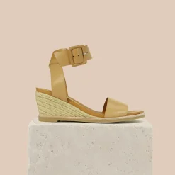 EOS Footwear Wedges & Espadrilles>EMPATHIC LEATHER ESPADRILLE SANDAL