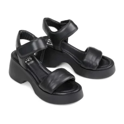 EOS Footwear Heeled Sandals|Sandal Heels>FLORINA LEATHER CHUNKY WEDGE SANDALS