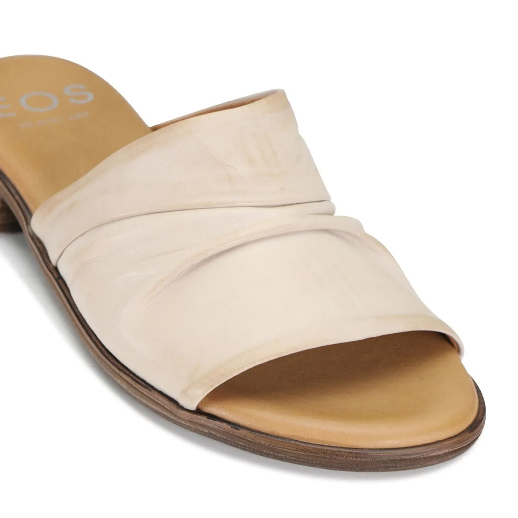 EOS Footwear Heeled Sandals|Sandal Heels>ILO LEATHER SLIDE SANDALS
