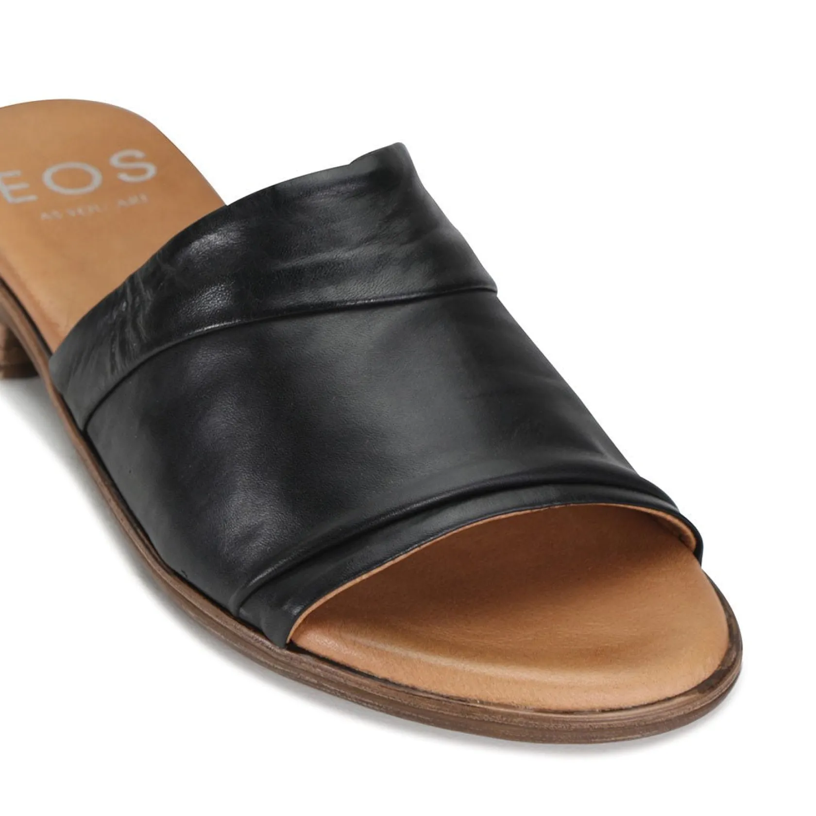 EOS Footwear Heeled Sandals|Sandal Heels>ILO LEATHER SLIDE SANDALS
