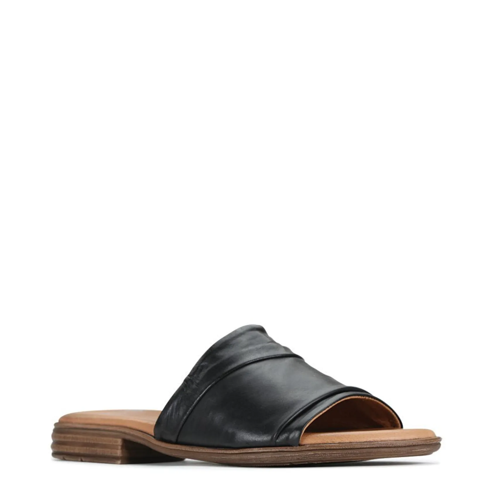 EOS Footwear Heeled Sandals|Sandal Heels>ILO LEATHER SLIDE SANDALS