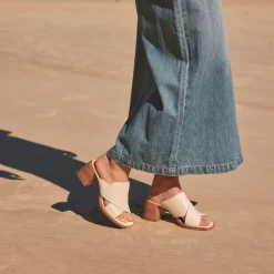 EOS Footwear Block Heels|Heeled Sandals>ISO LEATHER BLOCK HEEL SANDALS