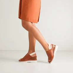 EOS Footwear Wedges & Espadrilles|Heeled Sandals>JARA SLING-BACK SANDALS LEATHER