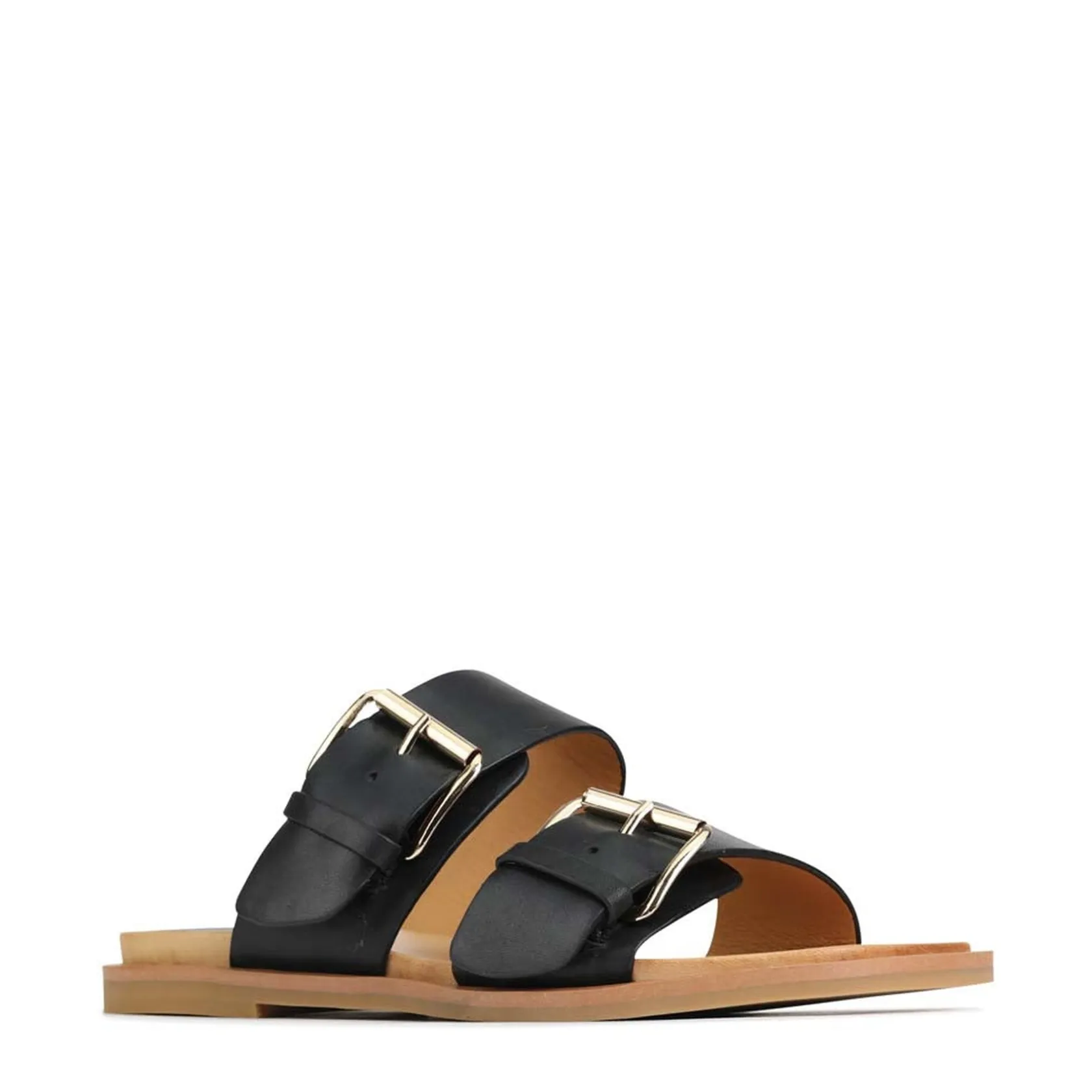 EOS Footwear Ballet Flats & Loafer|Slides>JETT DOUBLE STRAP SLIDE SANDALS LEATHER