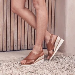 EOS Footwear Wedges & Espadrilles>LAZING ESPADRILLES SANDALS LEATHER