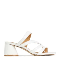 EOS Footwear Block Heels|Heeled Sandals>PERRI SLIP-ON HEEL SANDALS LEATHER