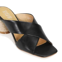 EOS Footwear Block Heels|Heeled Sandals>PETORA LEATHER SLIDE HEELED SANDAL
