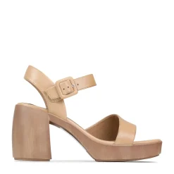 EOS Footwear Block Heels|Heeled Sandals>SPIGA LEATHER BLOCK HEEL SANDALS