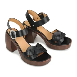 EOS Footwear Block Heels|Heeled Sandals>SPIRITED LEATHER BLOCK HEEL SANDALS