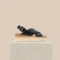 EOS Footwear Wedges & Espadrilles>TONALITIES LEATHER PLATFORM WEDGE SANDALS